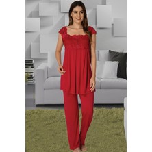 Kadın Fuşya Lohusa Pijama Takımı EFFORTT 2303