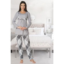 Kadın Gri Pijama Takımı EFFORTT 8082