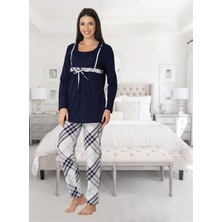 Kadın Lacivert Pijama Takımı EFFORTT 8082