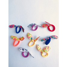 Yeşim Aksesuar Fiyonk Lastikli Toka, Bebek Çocuk Tokası, Lastikli Kurdele Çocuk Toka 8 Adet