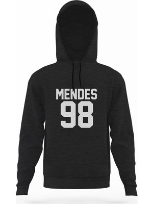 Tshirthane Shawn Mendes 98 Füme Antrasit Erkek Kapüşonlu Sweatshirt Uzun Kol