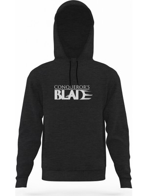 Tshirthane Blade S Füme Antrasit Erkek Kapüşonlu Sweatshirt Uzun Kol
