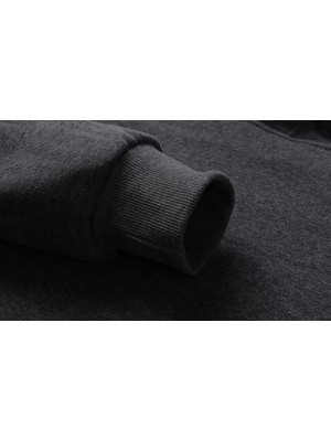 Tshirthane 1975 Vintage Füme Antrasit Erkek Kapüşonlu Sweatshirt Uzun Kol