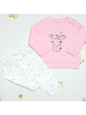 Babydola Kız Bebek 2'li Takım Aylık Sincap Figürlü Babydola