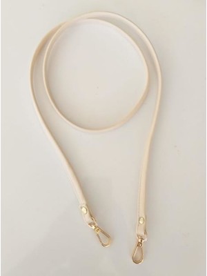 Angel Çanta Akssesuar Spagetti Model Çanta Sapı Krem Renk Light Gold Metal