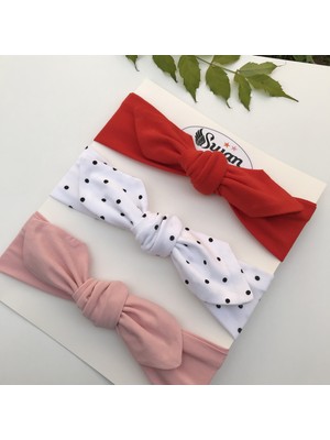 Swan Butik Kız Çocuk Bebek Bandana Toka Seti 3'lü