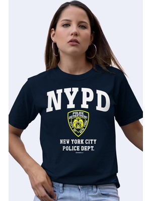 Rock&Roll Nypd Lacivert Kısa Kollu Kadın T-Shirt