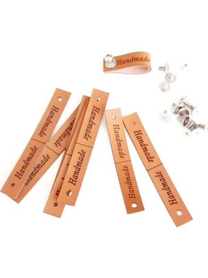 Angel Çanta Akssesuar 10'lu Vidalı Suni Deri Etiket 1x7 cm