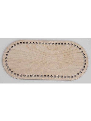 Angel Çanta Akssesuar Ahşap 30X12 cm Oval Çanta Tabanı (Açık Renk)