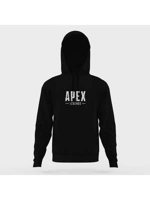 Tshirthane Apex Legends Siyah Erkek Kapüşonlu Sweatshirt Uzun Kol