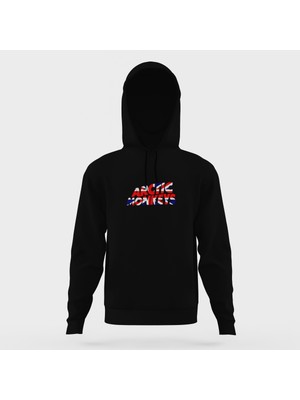 Tshirthane Arctic Monkeys Siyah Erkek Kapüşonlu Sweatshirt Uzun Kol