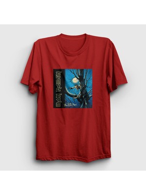 Presmono Unisex Kırmızı Fear Of The Dark Iron Maiden T-Shirt