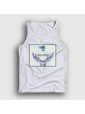 Presmono Unisex Beyaz Smoke Imagine Dragons Atlet