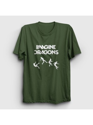 Presmono Unisex Haki World Imagine Dragons T-Shirt