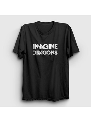 Presmono Unisex Siyah Logo V2 Imagine Dragons T-Shirt