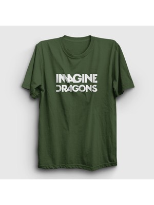 Presmono Unisex Haki Logo V2 Imagine Dragons T-Shirt