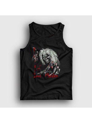 Presmono Unisex Siyah Blood Iron Maiden Atlet