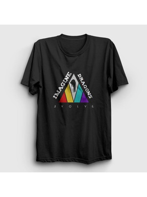 Presmono Unisex Siyah Evolve Imagine Dragons T-Shirt