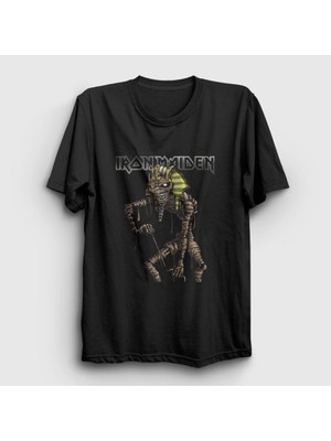 Presmono Unisex Siyah Mummy Iron Maiden T-Shirt