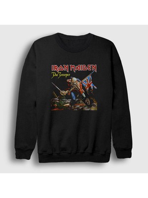 Presmono Unisex Siyah Trooper Iron Maiden Sweatshirt