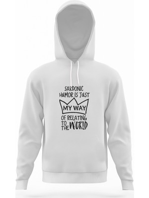 Tshirthane Riverdale My Way Beyaz Erkek Kapüşonlu Sweatshirt Uzun Kol