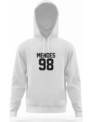 Tshirthane Shawn Mendes 98 Beyaz Erkek Kapüşonlu Sweatshirt Uzun Kol
