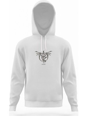 Tshirthane Lamb Of God Beyaz Erkek Kapüşonlu Sweatshirt Uzun Kol