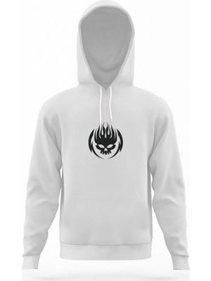Tshirthane Offspring Beyaz Erkek Kapüşonlu Sweatshirt Uzun Kol