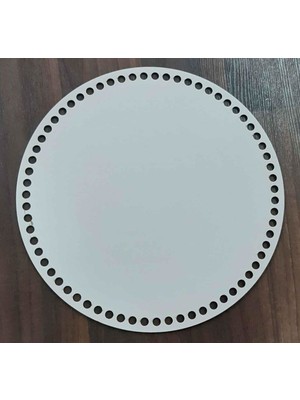 Angel Çanta Akssesuar Ahşap, Beyaz  30 cm Çapında Plaka