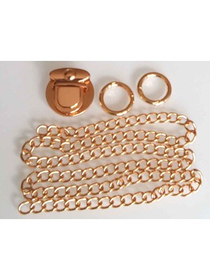 Angel Çanta Aksesuar Light Gold Renk Zincir Set