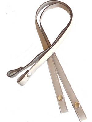 Angel Çanta Aksesuar Krem Renkli, Çıtçıtlı Çanta Sapı