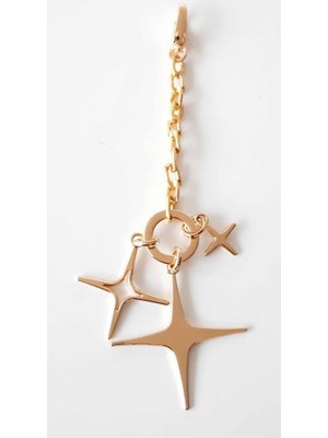 Angel Çanta Aksesuar Light Gold Sarkaç Süs Üç Metalli Model