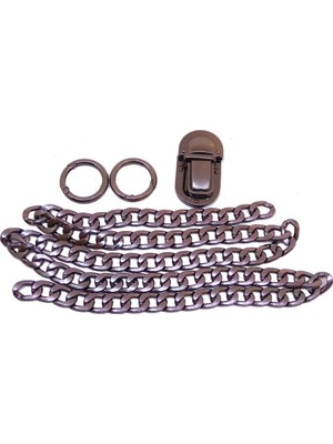 Angel Çanta Aksesuar Füme Renk Zincir Set