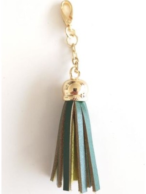 Angel Çanta Aksesuar Gerçek Deri Kovanlı Püskül Yeşil Renk