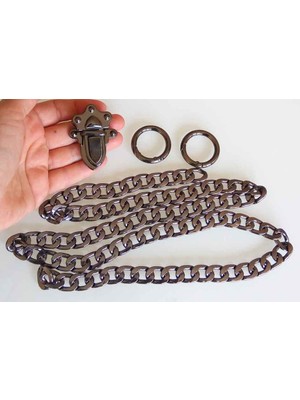 Angel Çanta Aksesuar Füme Renk Zincir Set