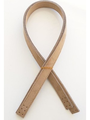 Angel Çanta Aksesuar Süet Suni Deri Bej Çift Sap 80X2 Cm