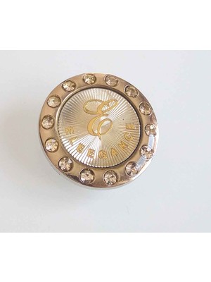 Angel Çanta Aksesuar Yuvarlak Taşlı, Gümüş Plaka Süs