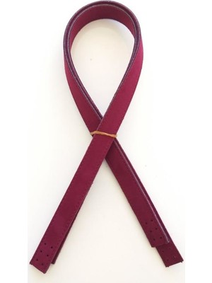 Angel Çanta Aksesuar Süet Suni Deri Bordo Çift Sap 70X2 Cm