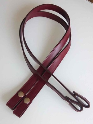 Angel Çanta Aksesuar Bordo Renkli, Çıtçıtlı Çanta Sapı