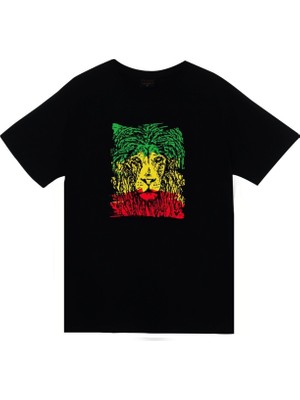 Stonedfame Aslan Baskılı T-Shirt
