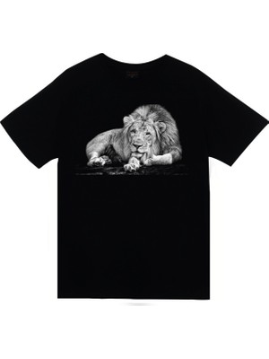 Stonedfame Aslan Baskılı T-Shirt