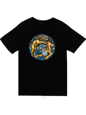 Stonedfame Aslan Kaplan Baskılı T-Shirt