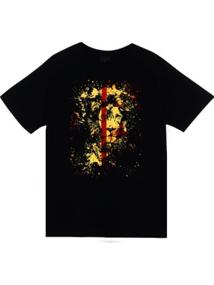 Stonedfame Aslan Sarı Kırmızı Baskılı T-Shirt