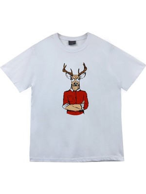 Stonedfame Geyik Adam Baskılı T-Shirt