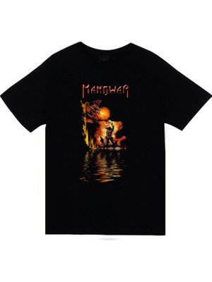Stonedfame Manowar Baskılı T-Shirt