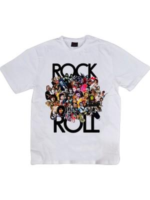 Stonedfame Rock And Roll Baskılı T-Shirt