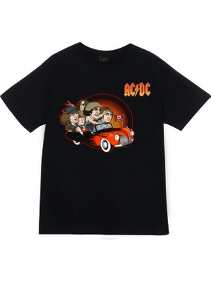 stonedfame Ac-Dc Baskılı T-Shirt