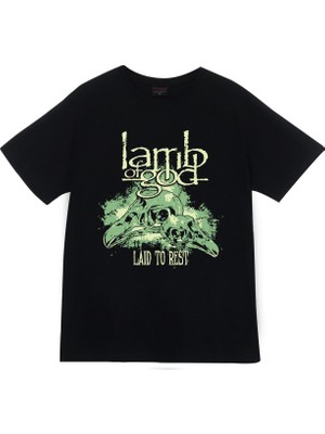 stonedfame Lamb Of God Baskılı T-Shirt
