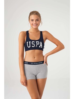 U.S. Polo Assn. Kadın Lacivert Büstiyer Şort Takım