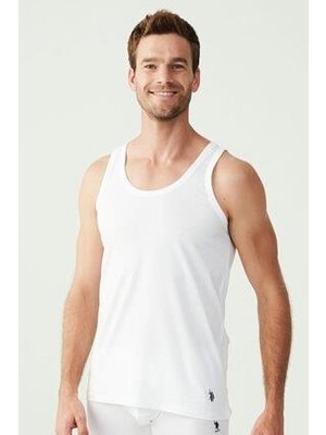 Erkek 2 Li Coton Beyaz Atlet 80188